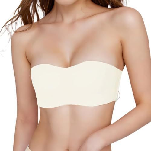Cotton Strapless Bandeau Bra – Soft Support & Seamless Comfort