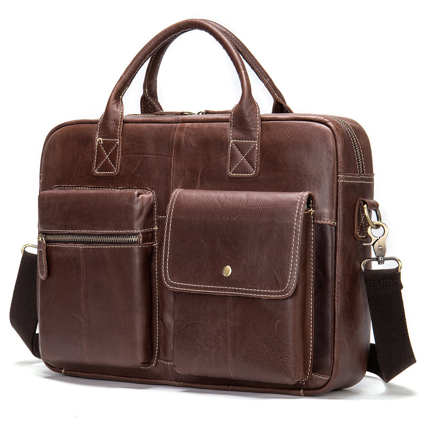 Men's Leather Shoulder Bag Spacious Laptop Bag 2025 Trend