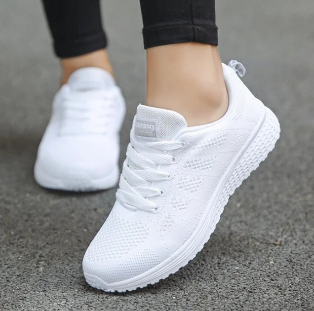 Women’s Low-Heeled Wedge Sneakers | Breathable Mesh Sports Shoes