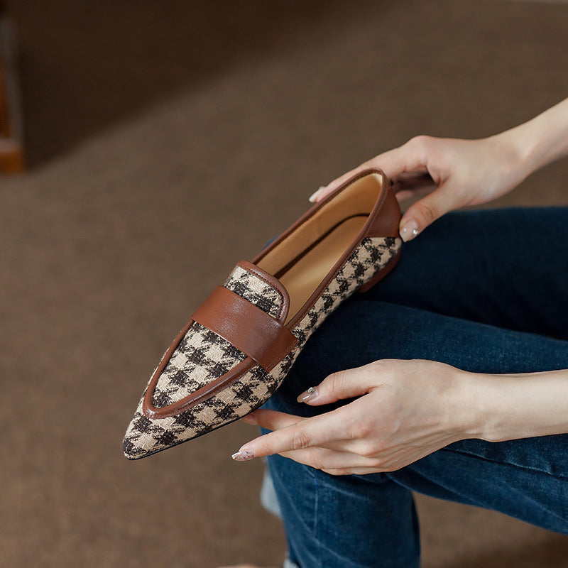 Classic Elegant Style Low Heel Women Loafer Shoes