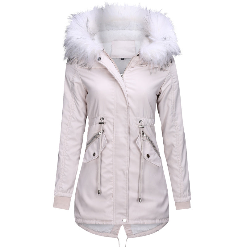 Women Casual Fur Hooded Coats