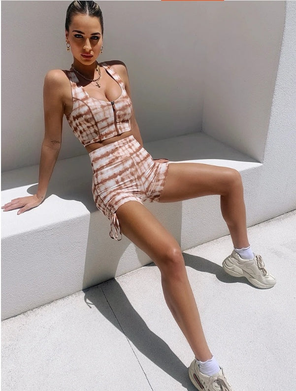 Breathable Tank Top & Shorts Two-Piece Outfit Set | Comfortable Summer Vibes Style 2025