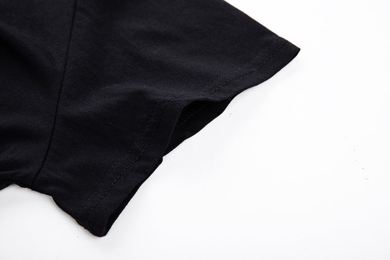 Women’s Retro Print T-Shirt – Vintage Graphic Casual Polyester Tee