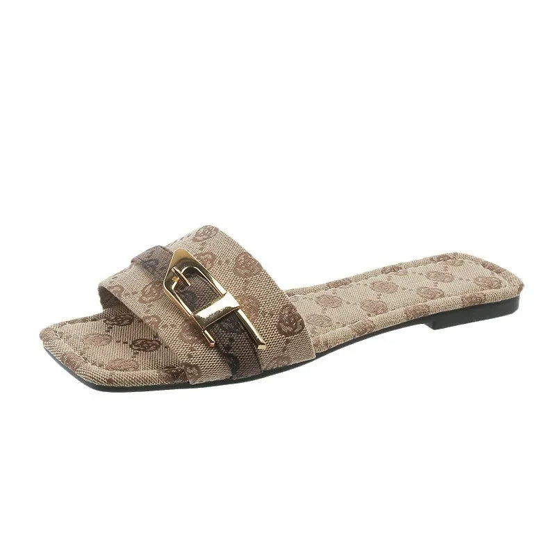 Women’s Indoor Modern Slippers – Lightweight Flat Summer Slides