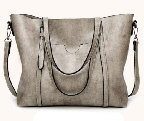 Hand-Painted Leather Handbag Artistic Everyday Use