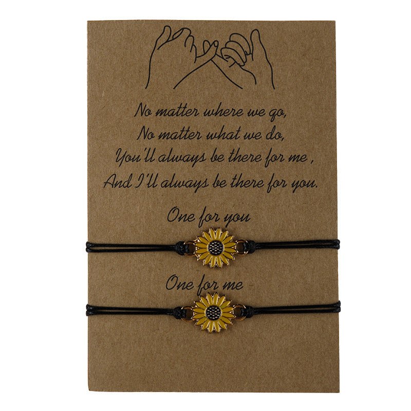 Sunflower Friendship Bracelet – Adjustable Beaded Bracelet for Positivity & Everyday Wear