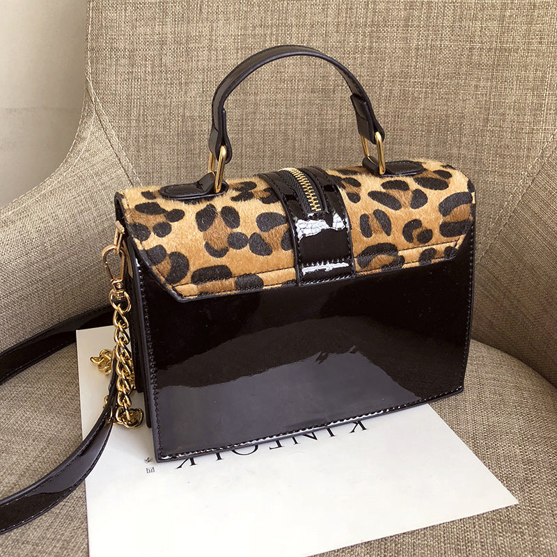 Korean Style Leopard Print Crossbody Bag Chic Edgy