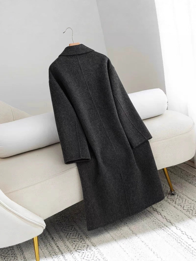 Cozz Streetwear Style Black Loose Winter Black Coats For Women