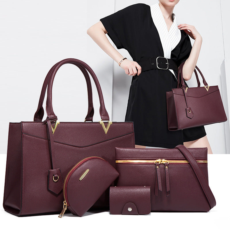 Large Capacity Four-Piece Handbag Set European Style 2025 Trend