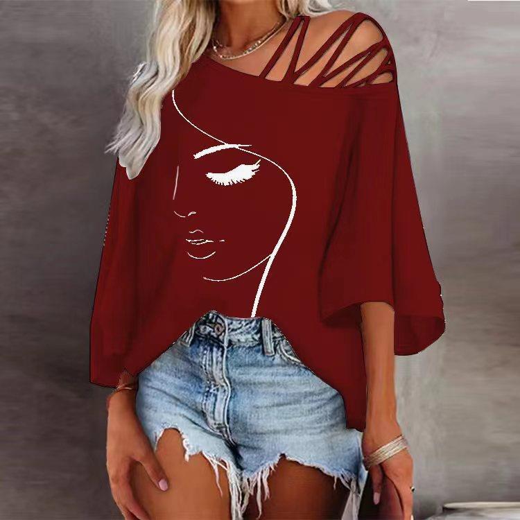 Fashion Stitching Casual Tops for Women – Loose-Fit Streetwear Outfit