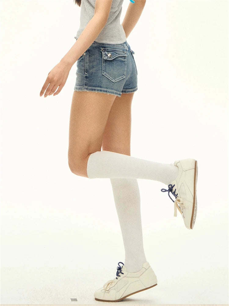 Low-Waist Casual Denim Shorts Women – Summer Everyday Outfit