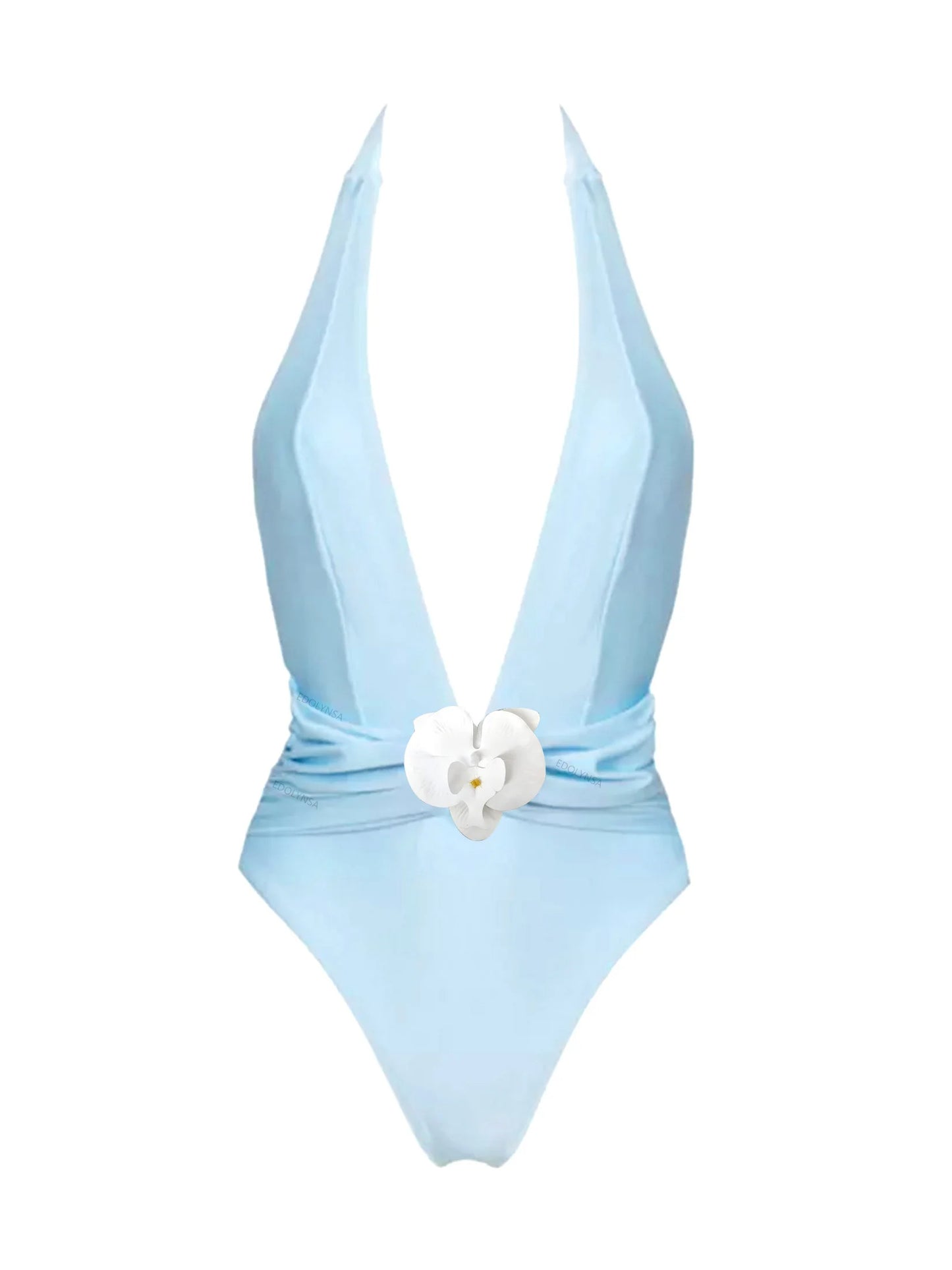 Halter Neck Sheer High Waist Bikini Set | Wire-Free Padded Swimwear for Beach & Pool