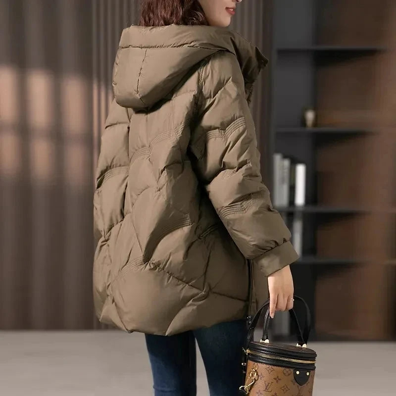 Super Warm Feeling Cotton Filling Thick Winter Puffer Coats for Women