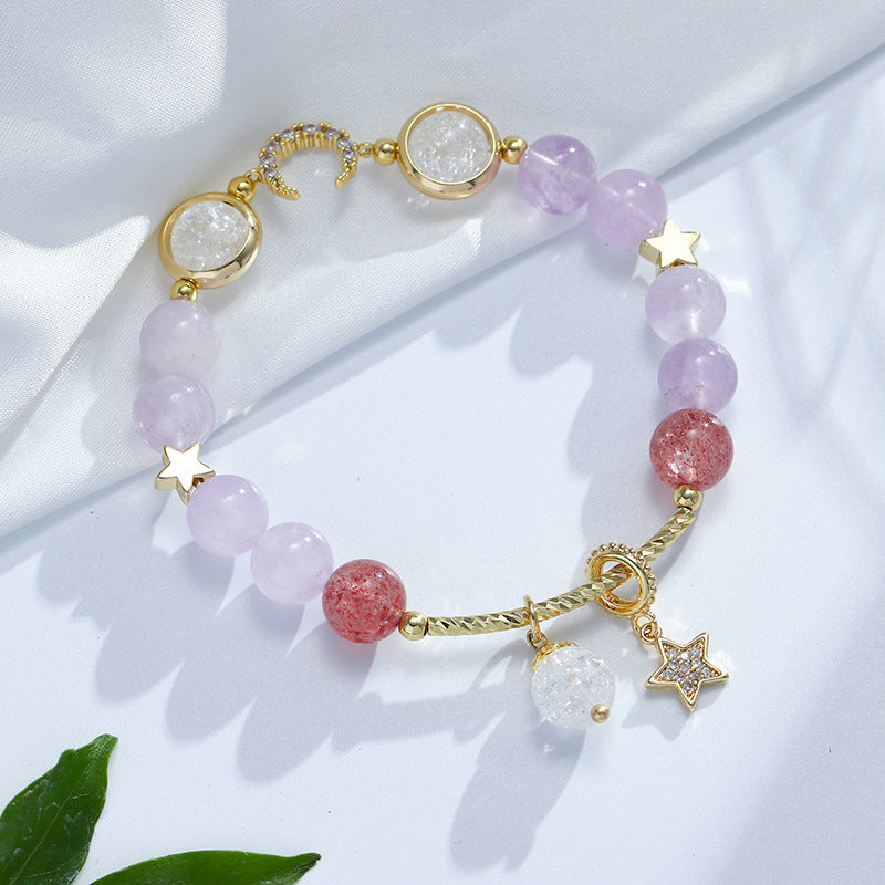 Lavender Amethyst Crystal Bracelet – Beaded Astrology Bracelet for Spiritual Balance & Everyday Wear