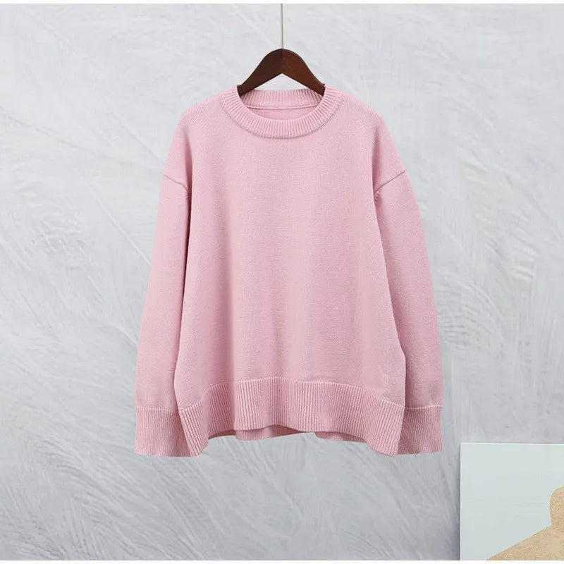Casual O-Neck Elegant Loose Sweaters