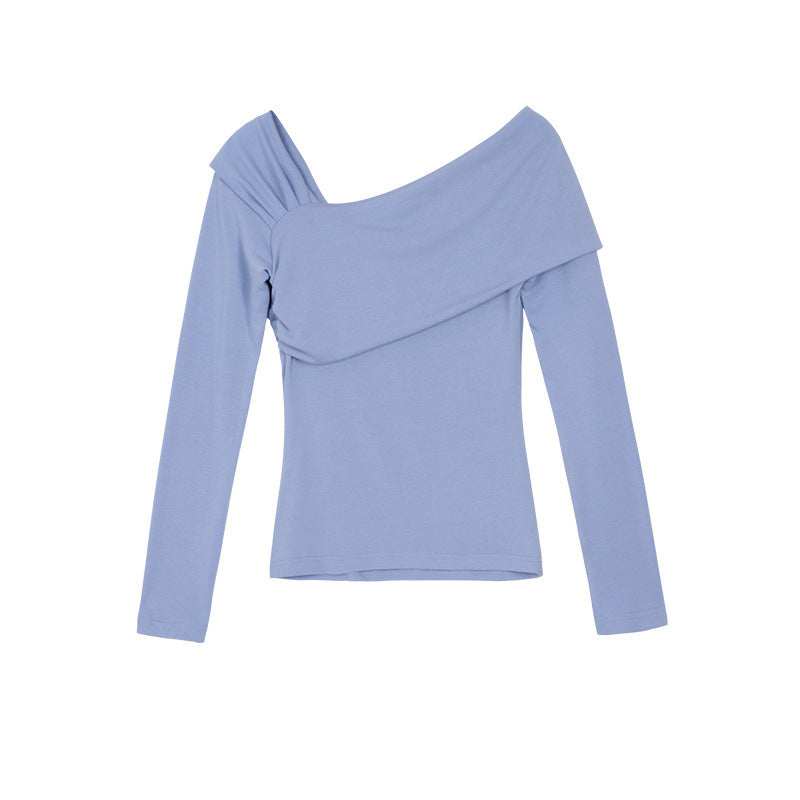 Slash Neck Crop Top & Asymmetric Faux Leather Mini Skirt Set – Edgy Streetwear Outfit