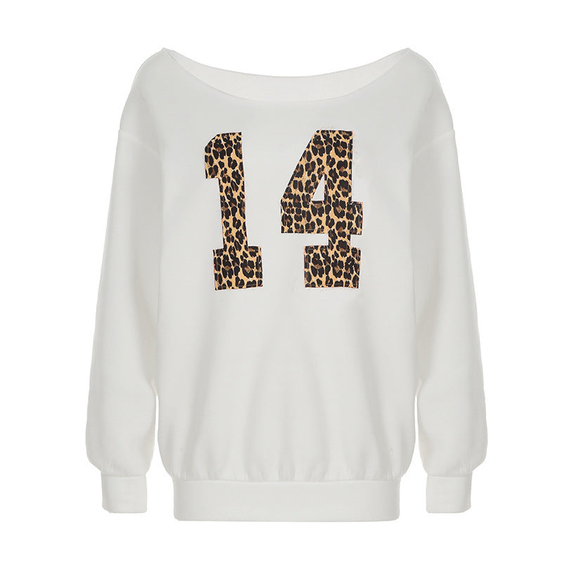 Leopard Print Digital Sweater for Women – Loose Pullover, Cute Street & Winter Outfit