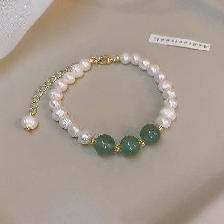 Strawberry Crystal & Pearl Charm Bracelets – Stackable Beaded Bracelets for Women