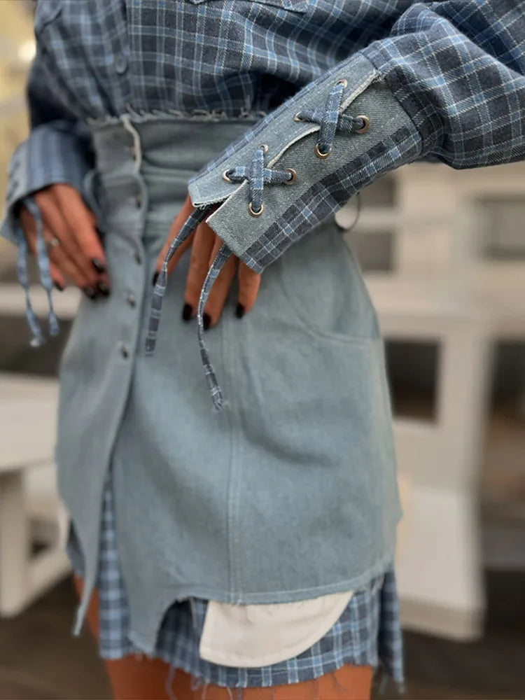 Cotton Blend Mini Shirt Dress | Korean-Inspired Summer Dress & Casual Outfit for Women