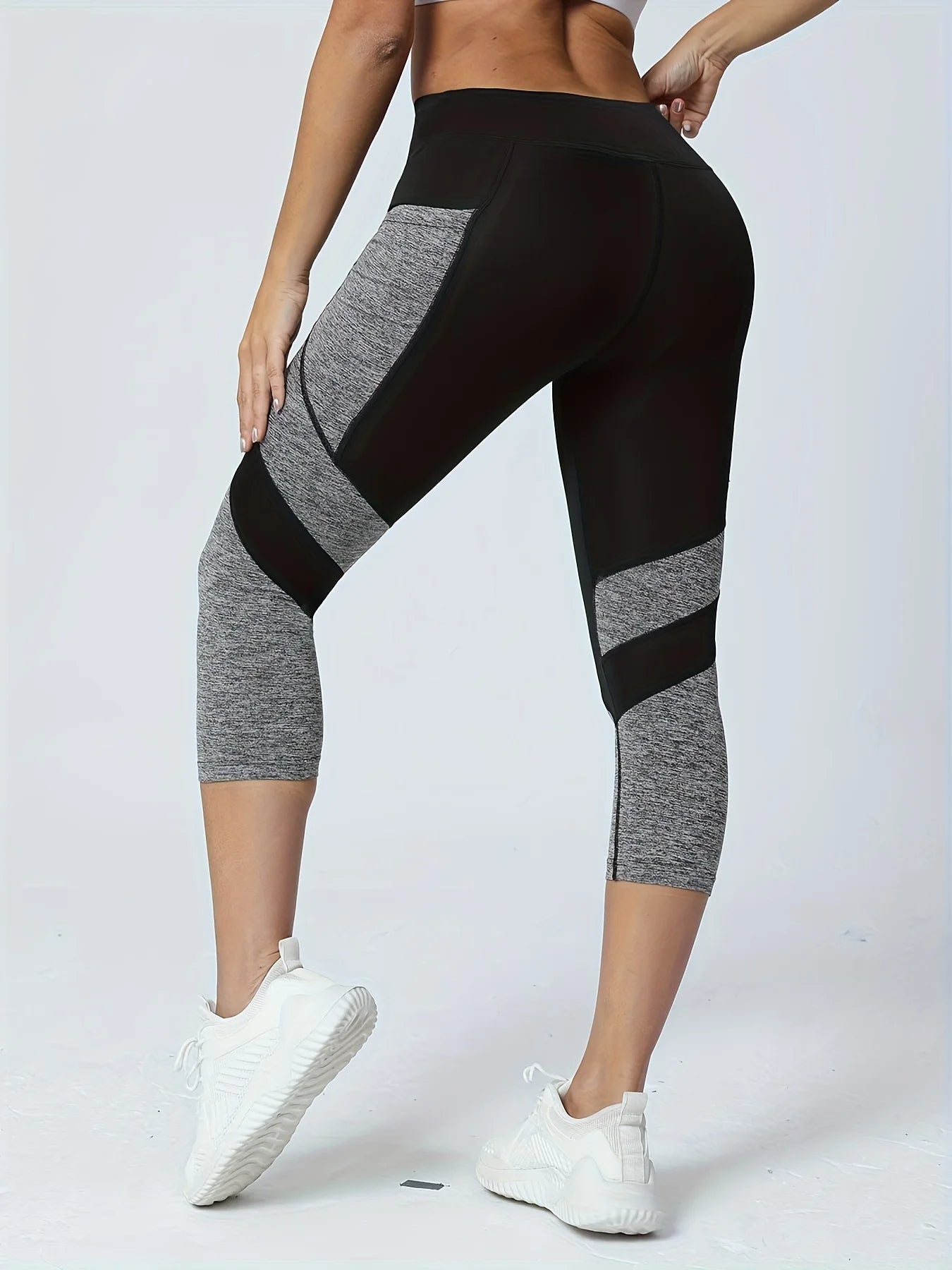 High-Waist Patchwork Pencil Pants – Sporty & Chic Summer Style