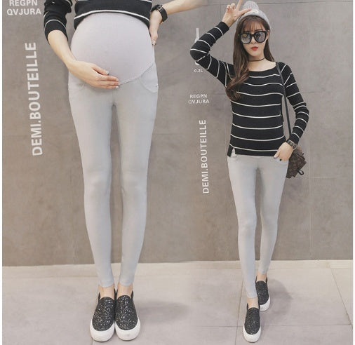 Spring Maternity Wide-Leg Trousers – Comfortable High-Waist Pregnancy Pants