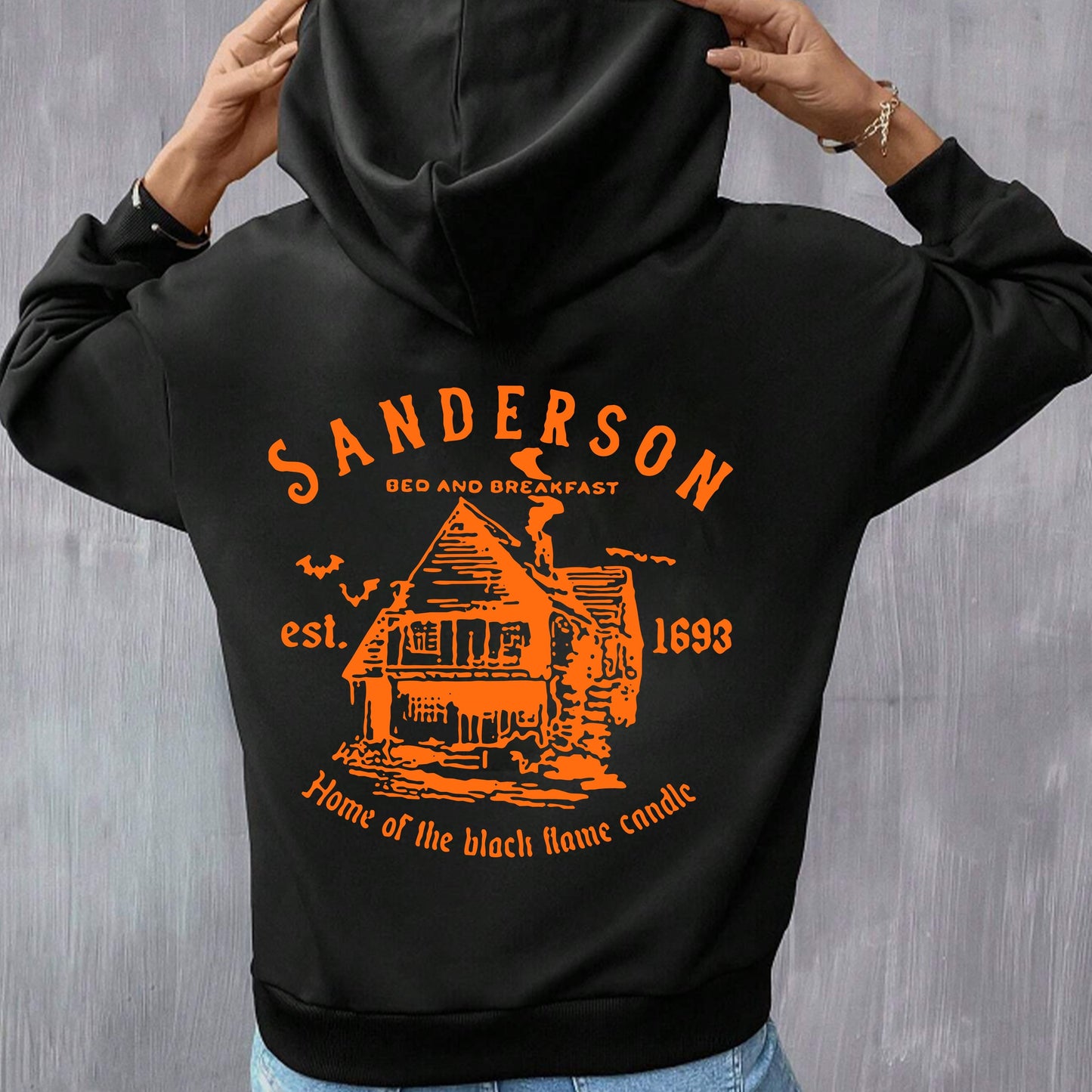 Halloween Sanderson Witch Print Hoodie – Women’s Casual Pullover Sweatshirt for Fall/Winter