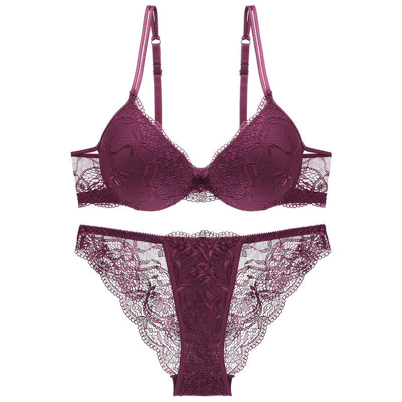 Chest Gathered Adjustable Comfortable Thin V Neck Bra