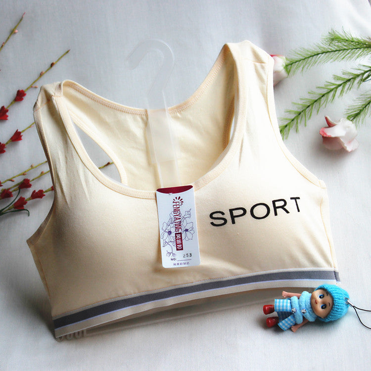 Youthful Comfort: Breathable Cotton Vest Bra