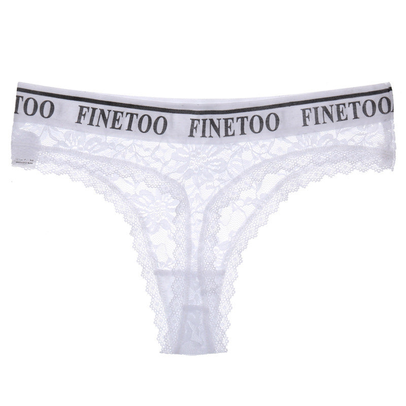 Low-Waist Lace Thong Panties – Cotton-Lined Briefs with Breathable Comfort & Everyday Elegance