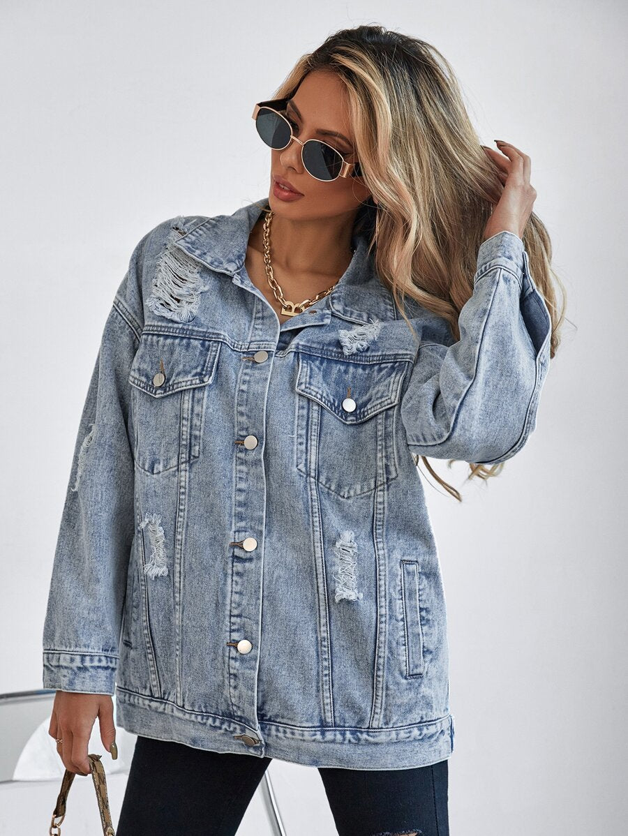 Light Wash Denim Jacket – Jackets for Women & Casual Layering Essential
