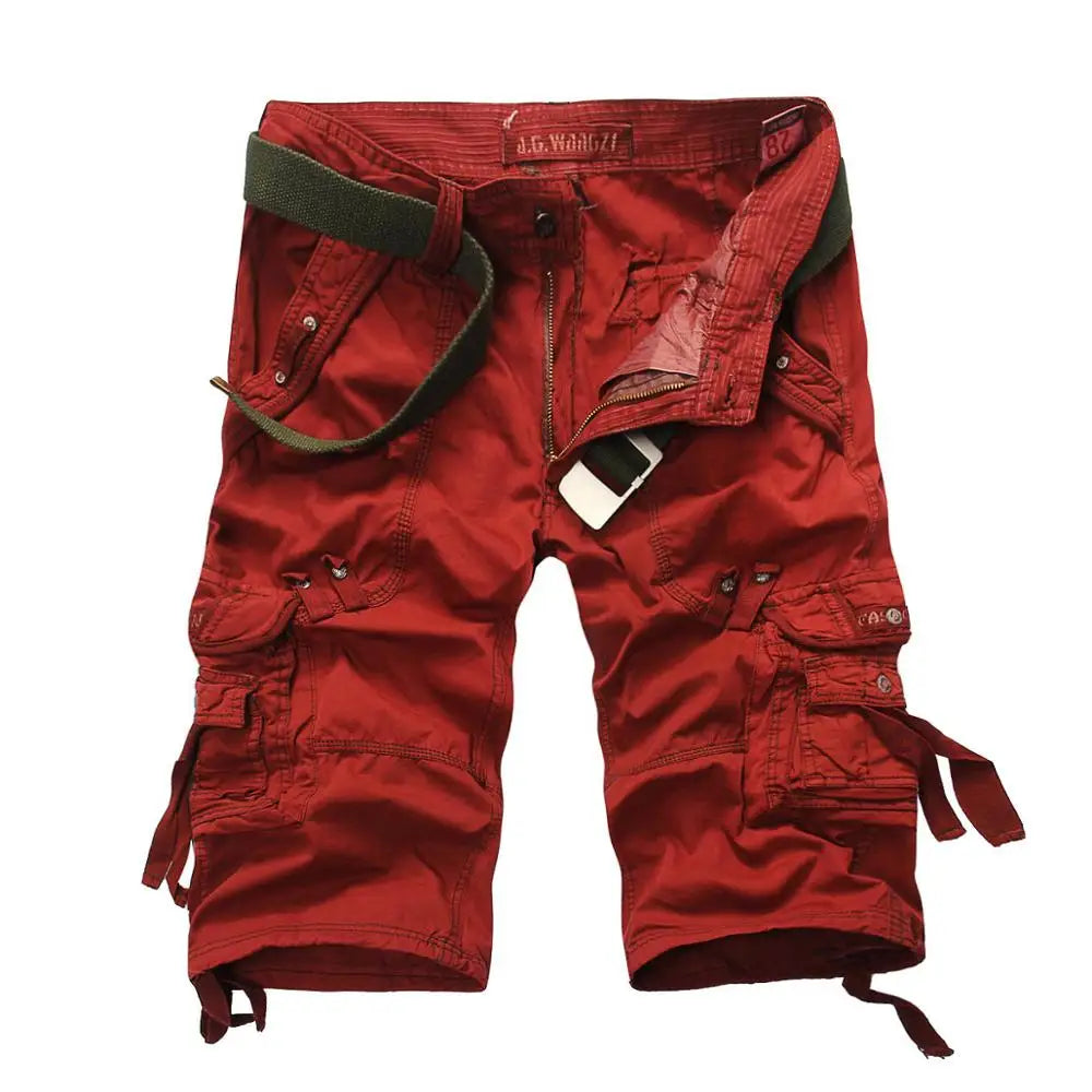 Plus Size Zipper Packs Mens Military Cargo Shorts