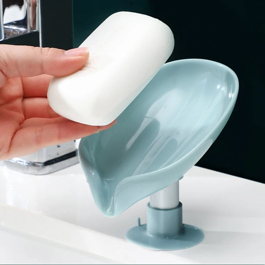 Non Slip Leaf Shape Bathroom Soap Holder