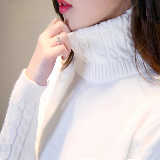 2025 Women S Fall Turtleneck Sweater Soft Knitted Cashmere Pullover Jumper Basic Autumn Winter Sweater For Women