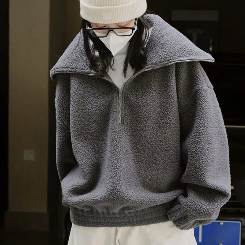 Japanese Style High Quality Warm Sweatshirts For Winter