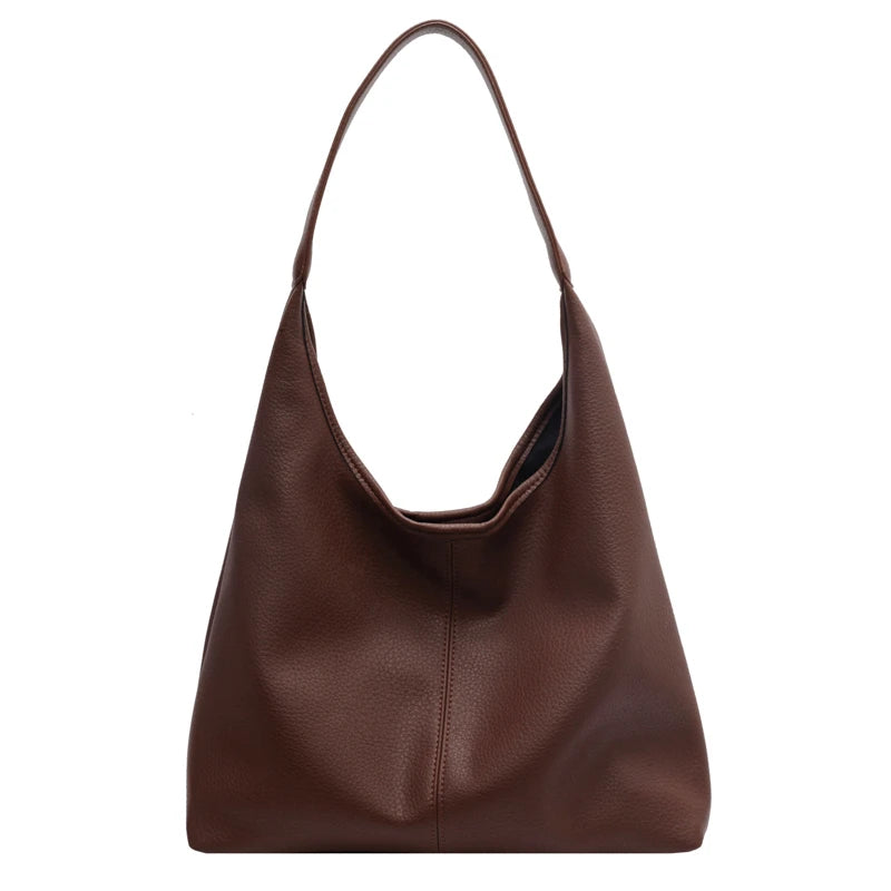 Modern Simplicity: High Capacity Solid Color Shoulder Tote