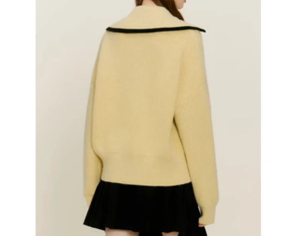 2025 New Spring Autumn Double Zip Sweater Jacket Women S Thickened Korean Style Knitted Cardigan Suitable For Winter