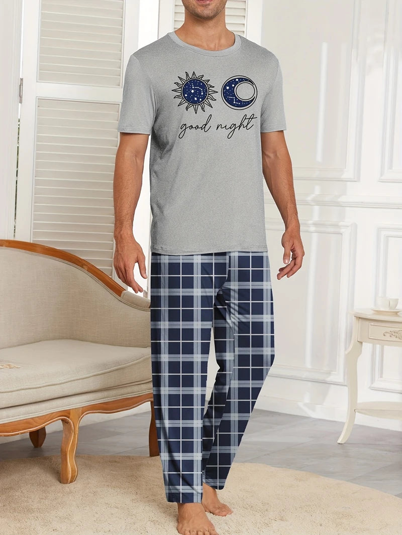 Fall Winter Pajama Set Casual Long Sleeved Top Wide Legged Shorts Comfortable Waffle Sleepwear Loungewear