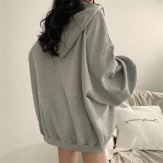 New Womens 9317 Cool Winter Style Loose Hoodies