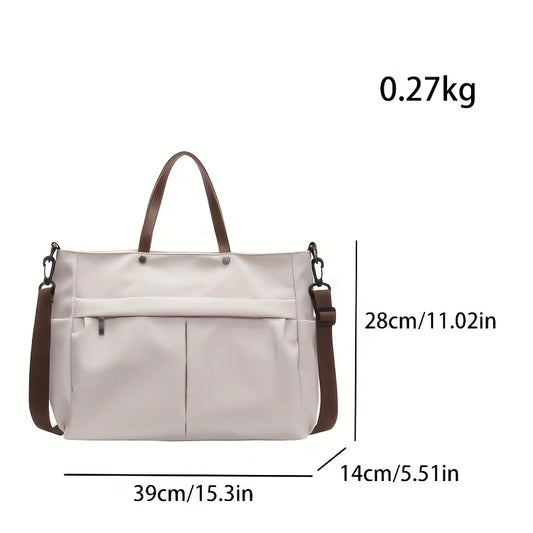 Puffer Tote Bag For Women Adjustable Strap Shoulder Bag Nylon Solid Crossbody Large Backpack For Shopping Travel