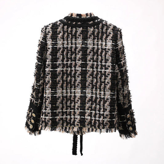 Yellow Black Tweed Jacket for Effortless Statement Chic Street Style Looks