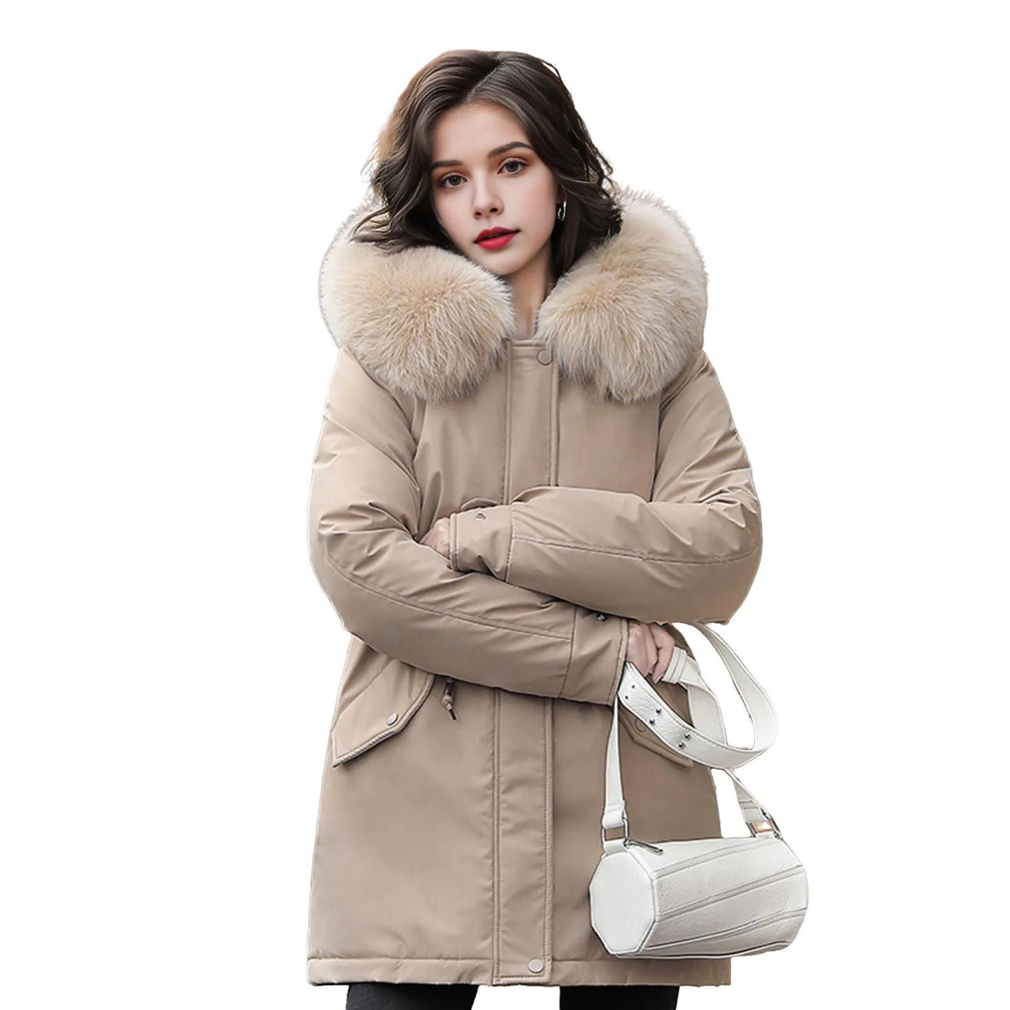 Winter Woolen Coat For Women Casual Windproof Outerwear Cozy Autumn Jacket Fashionable Clothing