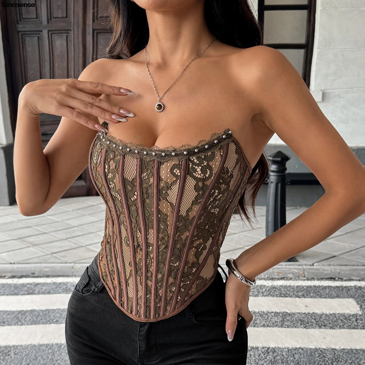 Sculptural Design: Off-Shoulder Seamless Corset Tube – 4Colordress