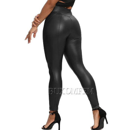 Bright Leather Skinny Pants
