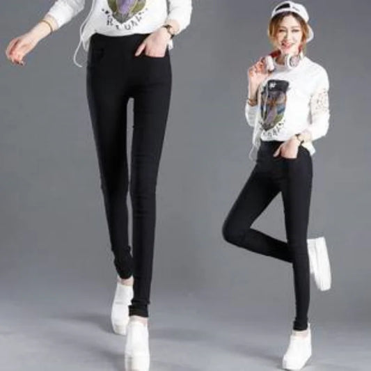 Women’s High Waist Pencil Pants – Slim Fit Office Ankle Trousers