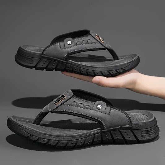 Mens Beach Shoes Slippers Unisex Hollow Out Casual Couple Beach Sandals Flip Flops Non Slip Water Shoes For Men