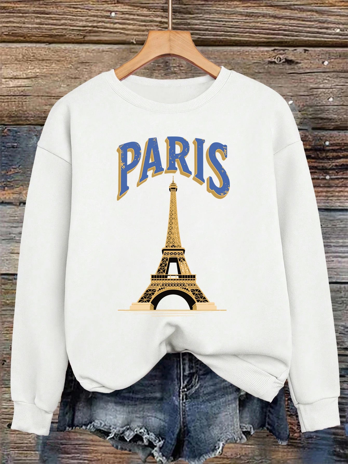 Graphic Paris Printed Women Casual Sweatshirt