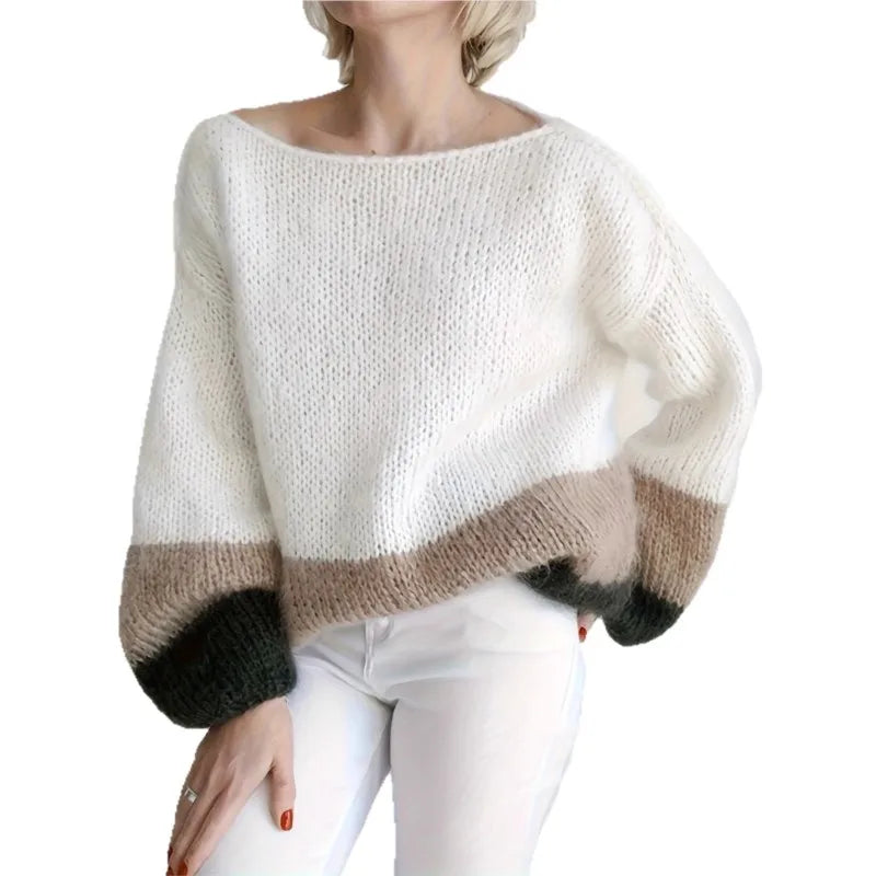 Square Blocks Designer Elegant Warm Sweaters For Women