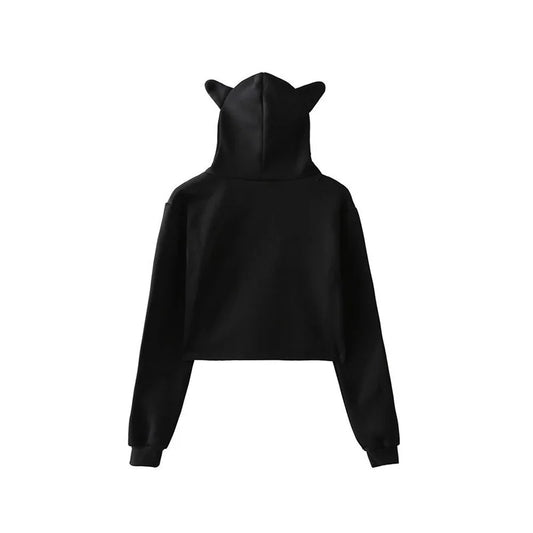 Womens Japanese Graphic Cat Ears Hoodies