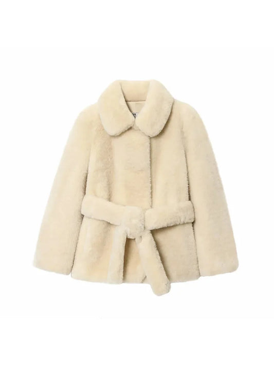 Fluffy Thick Faux Fur Overcoat For Women