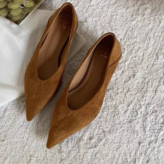 CozyPoint Flats – Chic Pointed Toe Comfort Shoes